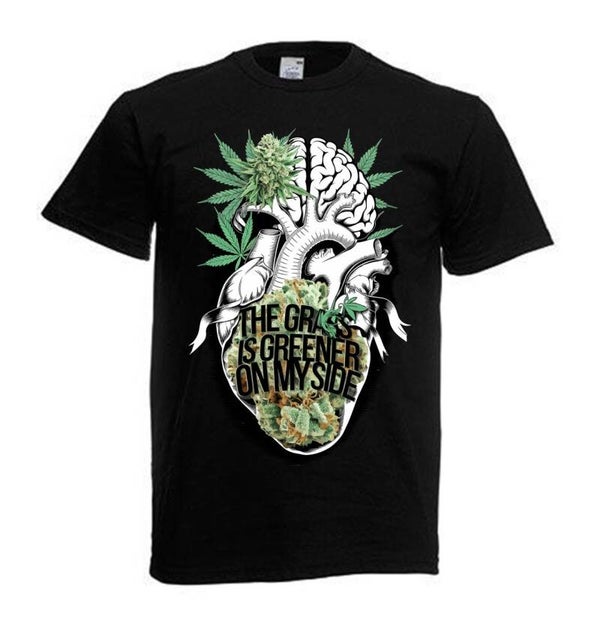Tshirt Unisex mit Coolen Druck Weed Ganja Hanf Cannabis Psychedelic (Größe & Farbe auswählen) TSFBW954