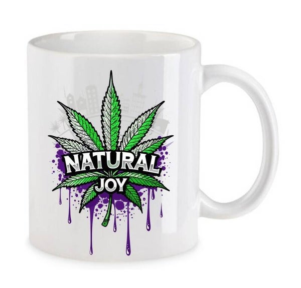 Tasse Weed Cannabis Psychodelic Weiß mit Druck (Siehe Foto) TFBW955