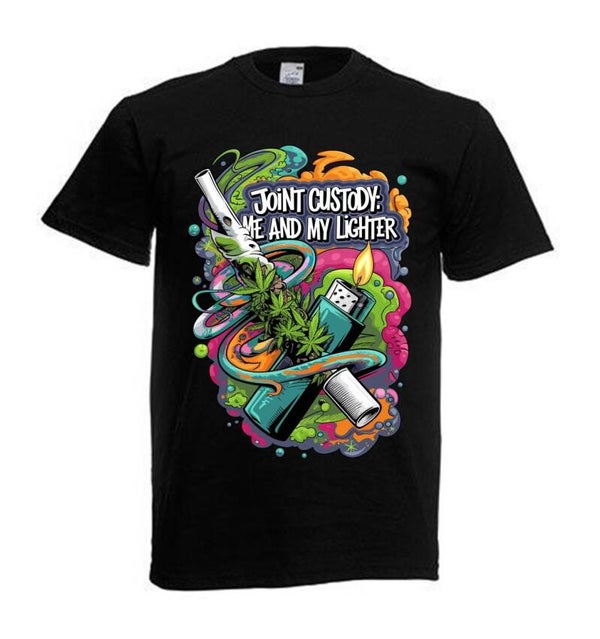 Tshirt Unisex mit Coolen Druck Weed Ganja Hanf Cannabis Psychedelic (Größe & Farbe auswählen) TSFBW956
