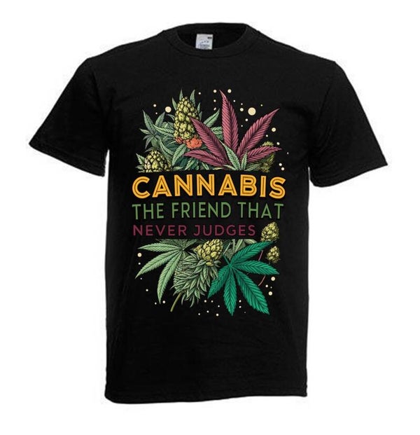 Tshirt Unisex mit Coolen Druck Weed Ganja Hanf Cannabis Psychedelic (Größe & Farbe auswählen) TSFBW957