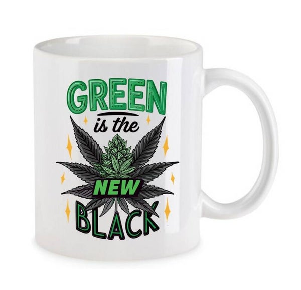 Tasse Weed Cannabis Psychodelic Weiß mit Druck (Siehe Foto) TFBW963