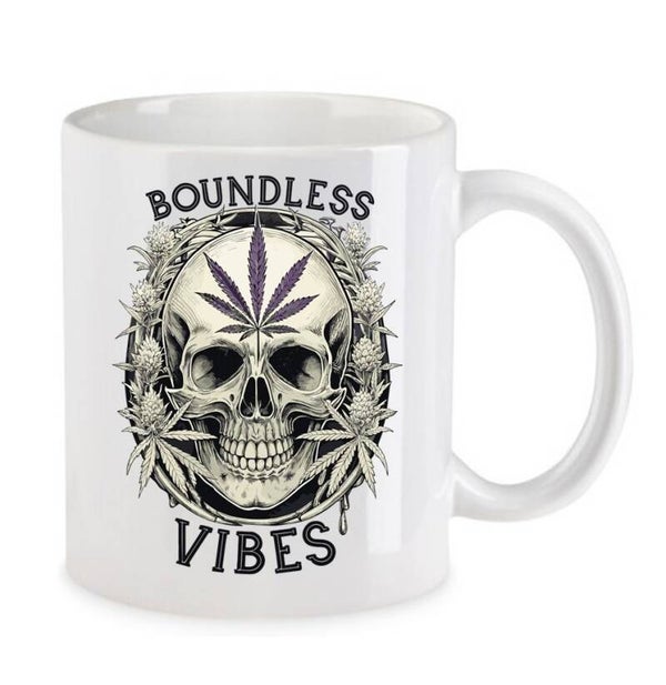 Tasse Weed Cannabis Psychodelic Weiß mit Druck (Siehe Foto) TFBW969