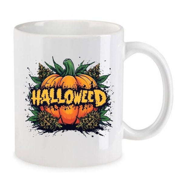Tasse Weed Cannabis Psychodelic Weiß mit Druck (Siehe Foto) TFBW972