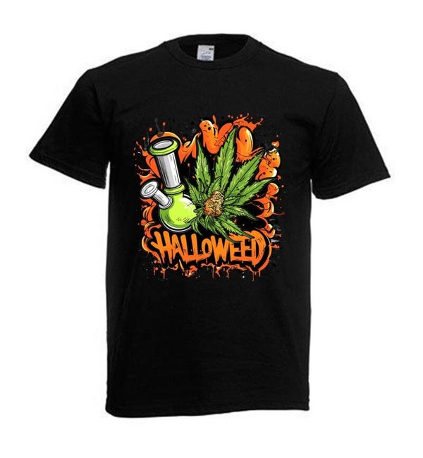 Tshirt Unisex mit Coolen Druck Weed Ganja Hanf Cannabis Psychedelic (Größe & Farbe auswählen) TSFBW979
