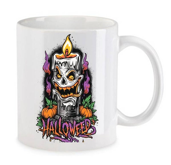 Tasse Weed Cannabis Psychodelic Weiß mit Druck (Siehe Foto) TFBW980