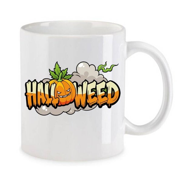 Tasse Weed Cannabis Psychodelic Weiß mit Druck (Siehe Foto) TFBW982