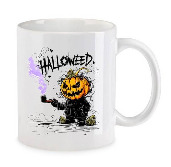 Tasse Weed Cannabis Psychodelic Weiß mit Druck (Siehe Foto) TFBW983
