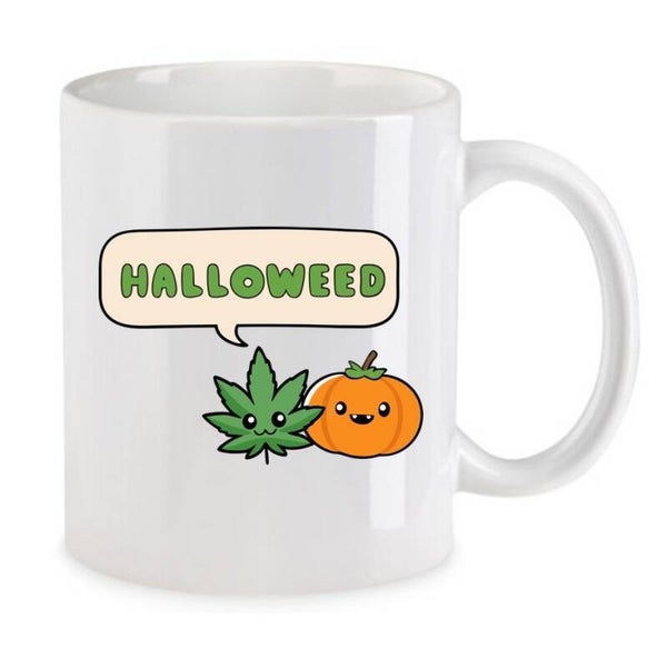 Tasse Weed Cannabis Psychodelic Weiß mit Druck (Siehe Foto) TFBW987