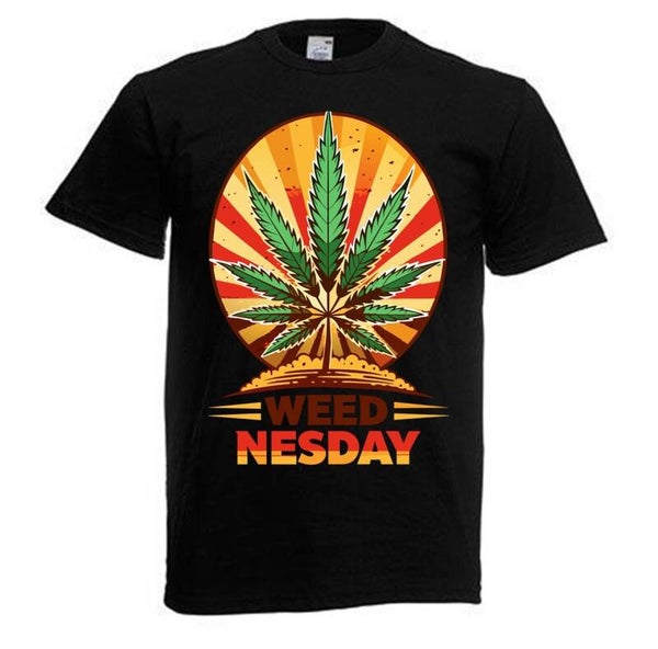 Tshirt Unisex mit Coolen Druck Weed Ganja Hanf Cannabis Psychedelic (Größe & Farbe auswählen) TSFBW99
