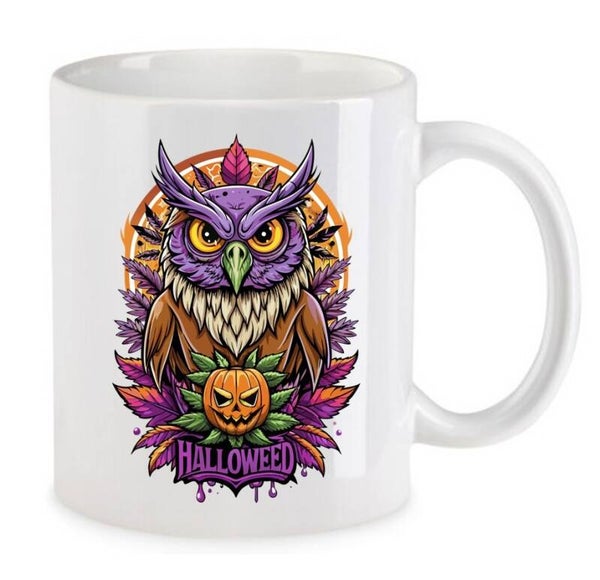Tasse Weed Cannabis Psychodelic Weiß mit Druck (Siehe Foto) TFBW992