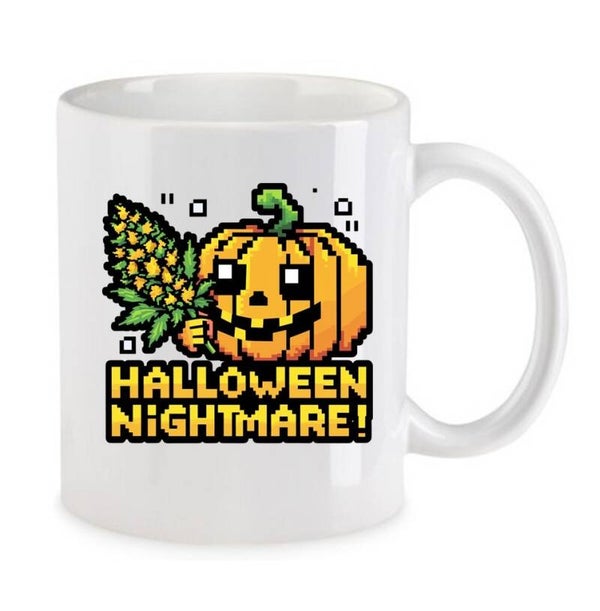 Tasse Weed Cannabis Psychodelic Weiß mit Druck (Siehe Foto) TFBW994