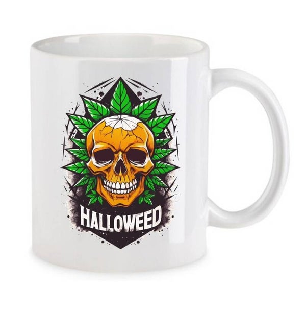 Tasse Weed Cannabis Psychodelic Weiß mit Druck (Siehe Foto) TFBW995