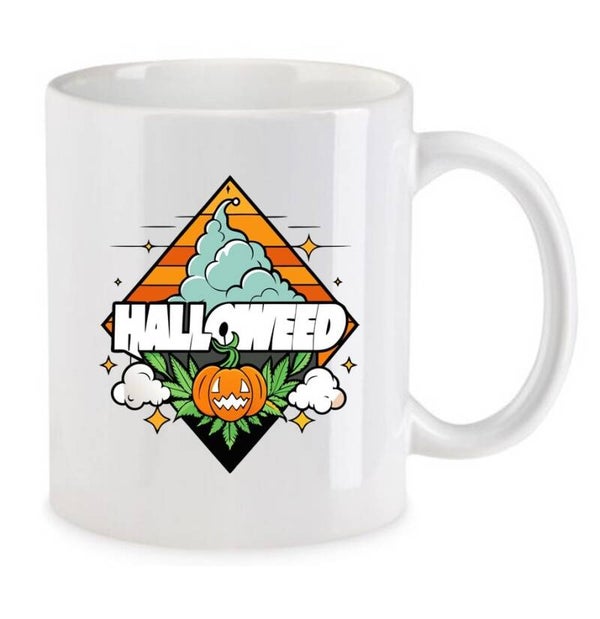 Tasse Weed Cannabis Psychodelic Weiß mit Druck (Siehe Foto) TFBW996