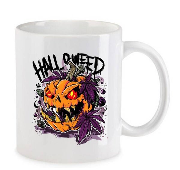 Tasse Weed Cannabis Psychodelic Weiß mit Druck (Siehe Foto) TFBW997