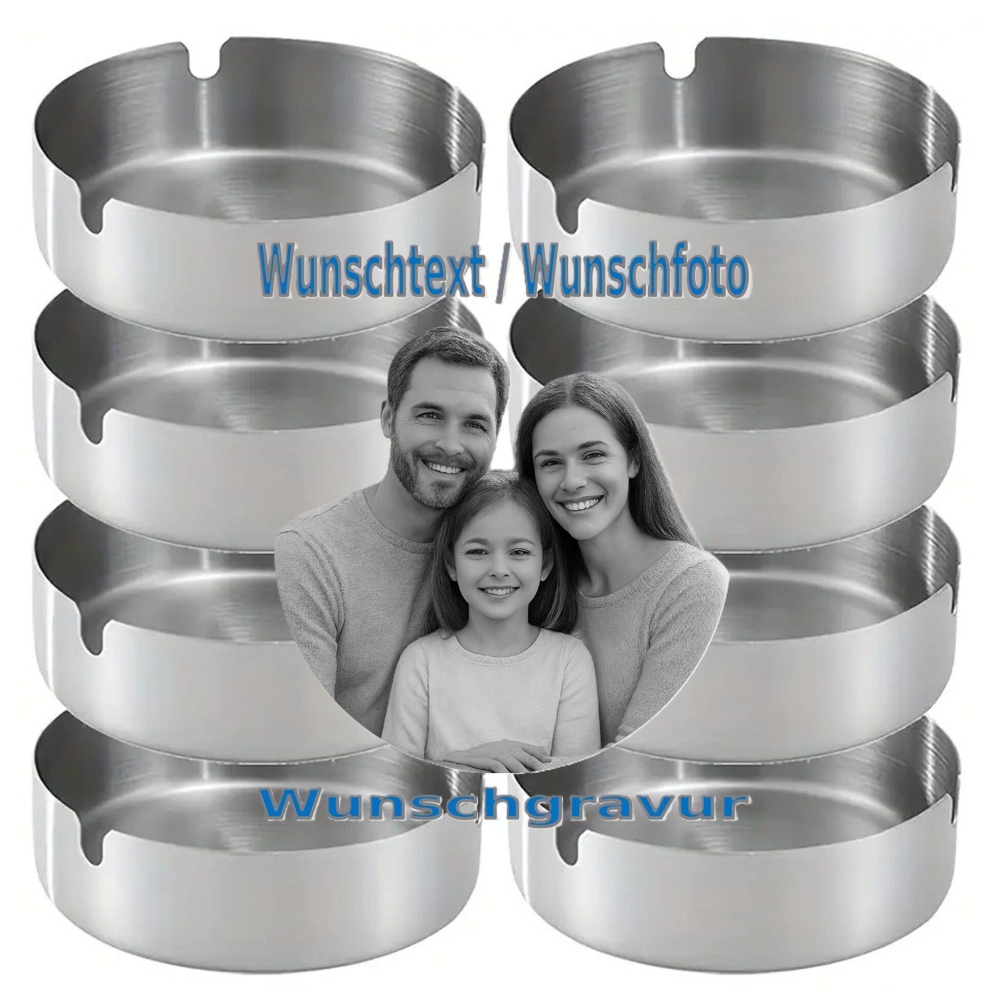 Aschenbecher mit Wunschgravur (Farbe auswählen)