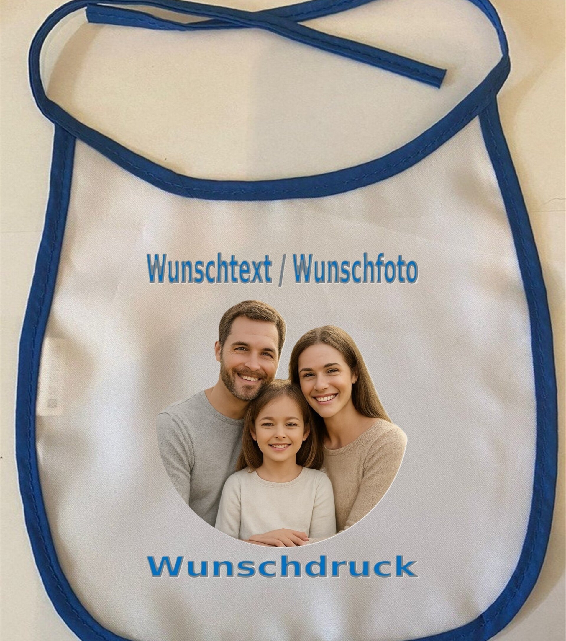 Babylätzchen mit Wunschdruck (Farbe auswählen)
