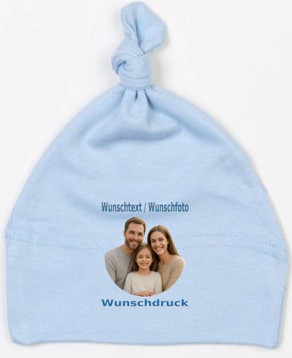 Babymütze mit Wunschdruck (Farbe auswählen)