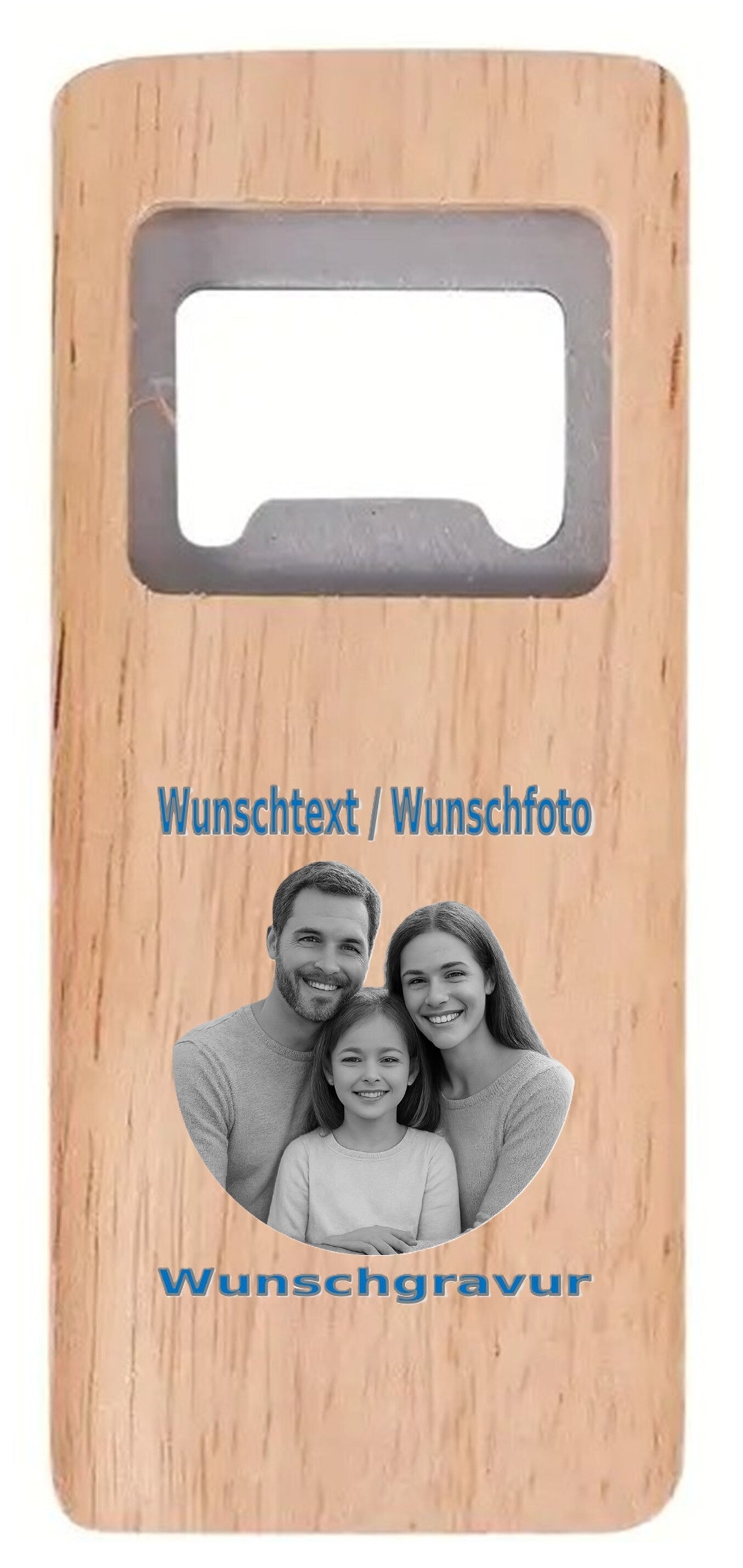 Flaschenöffner Eckig mit Wunschgravur
