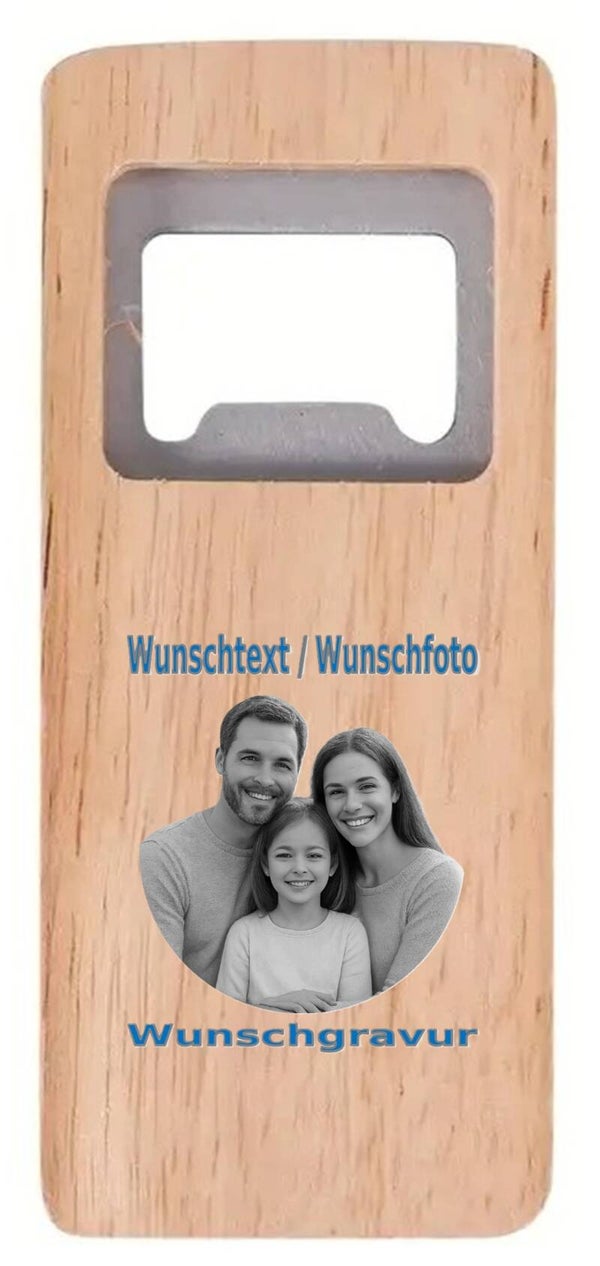 Flaschenöffner Eckig mit Wunschgravur