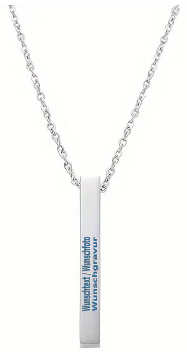 Halskette mit Stift Silber mit Wunschgravur