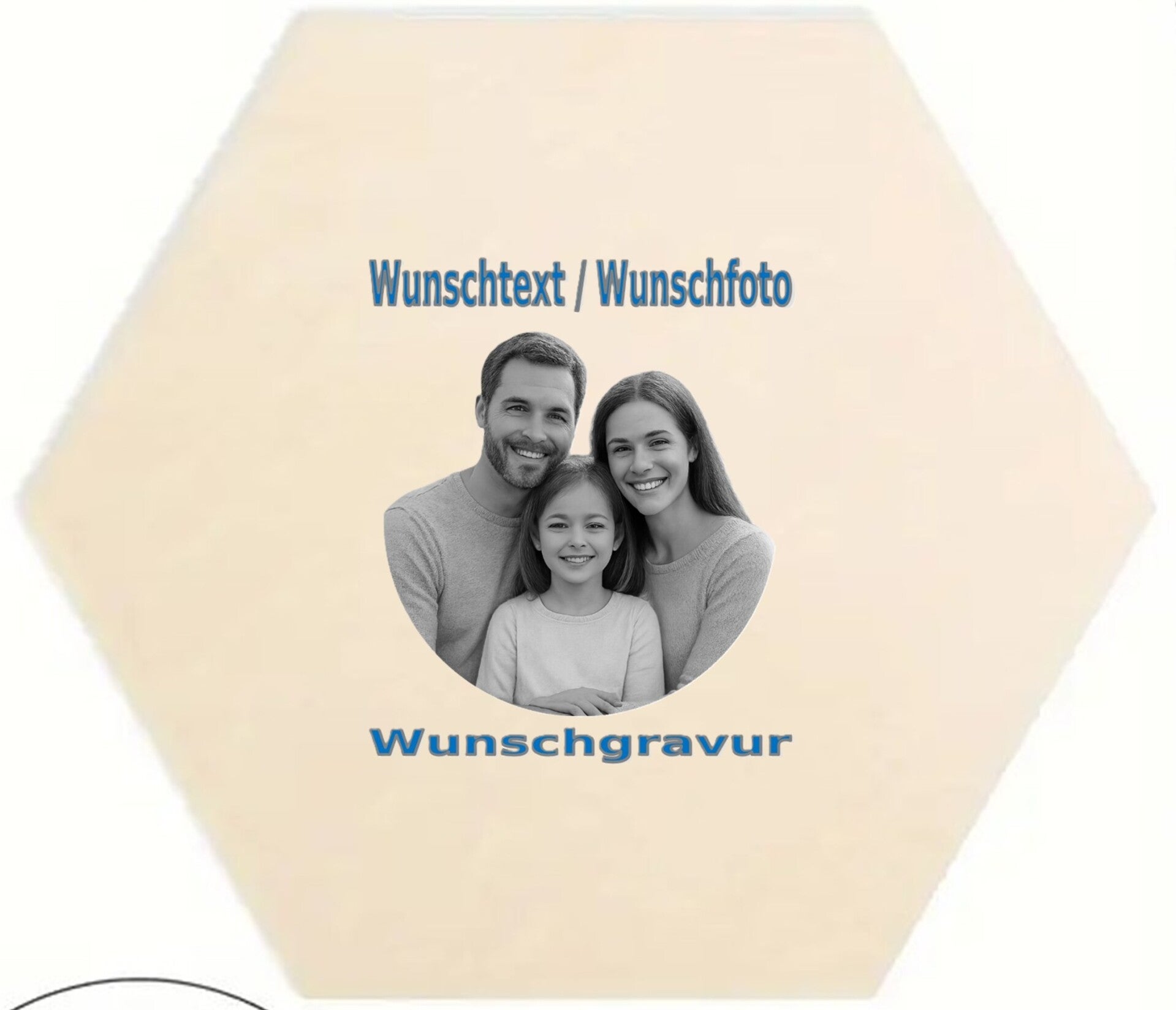 Holzuntersetzer 6 Eckig mit Wunschgravur