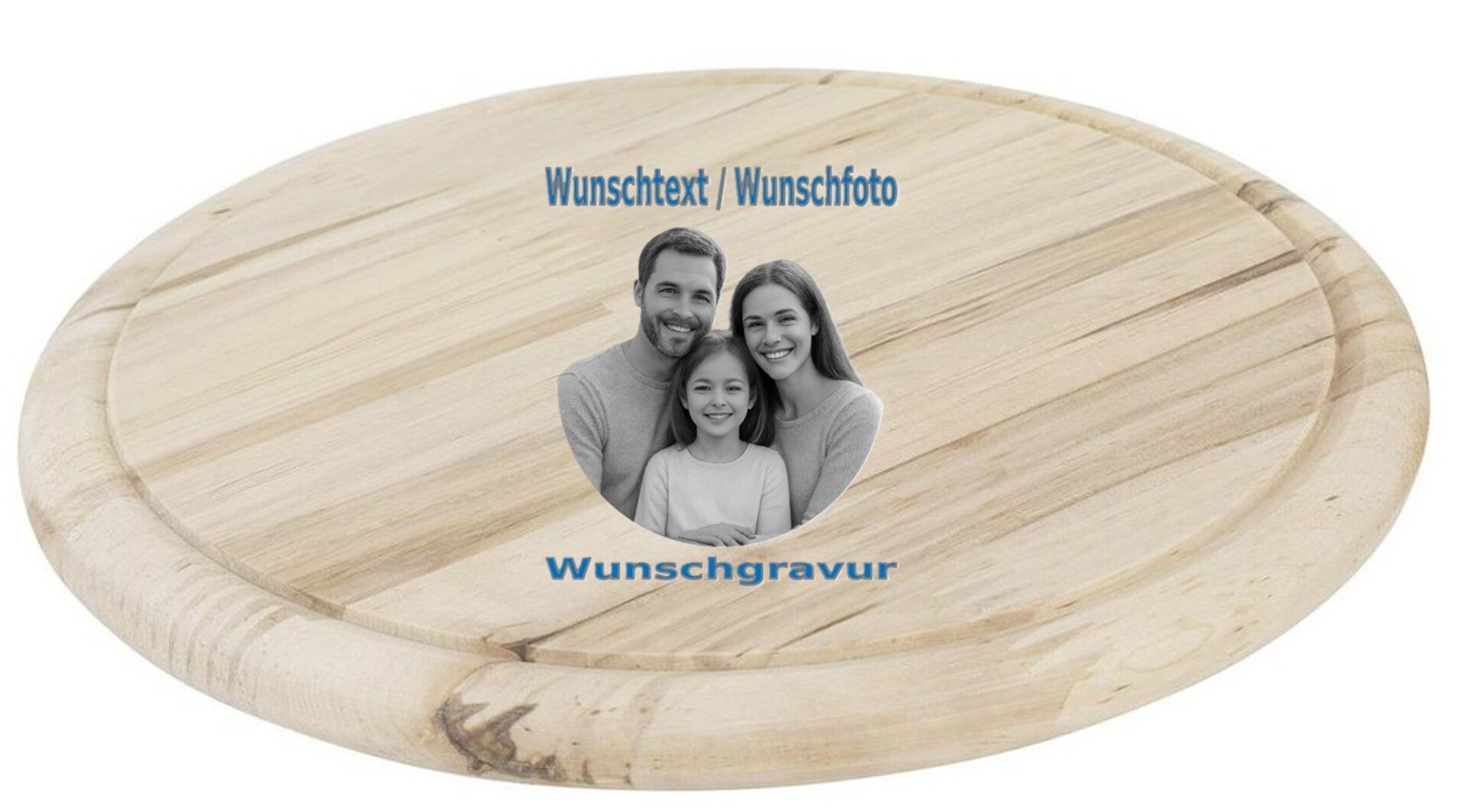 Jausenbrett Rund mit Wunschgravur