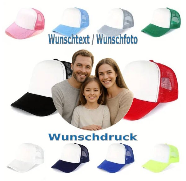 Kappe mit Wunschdruck Grau