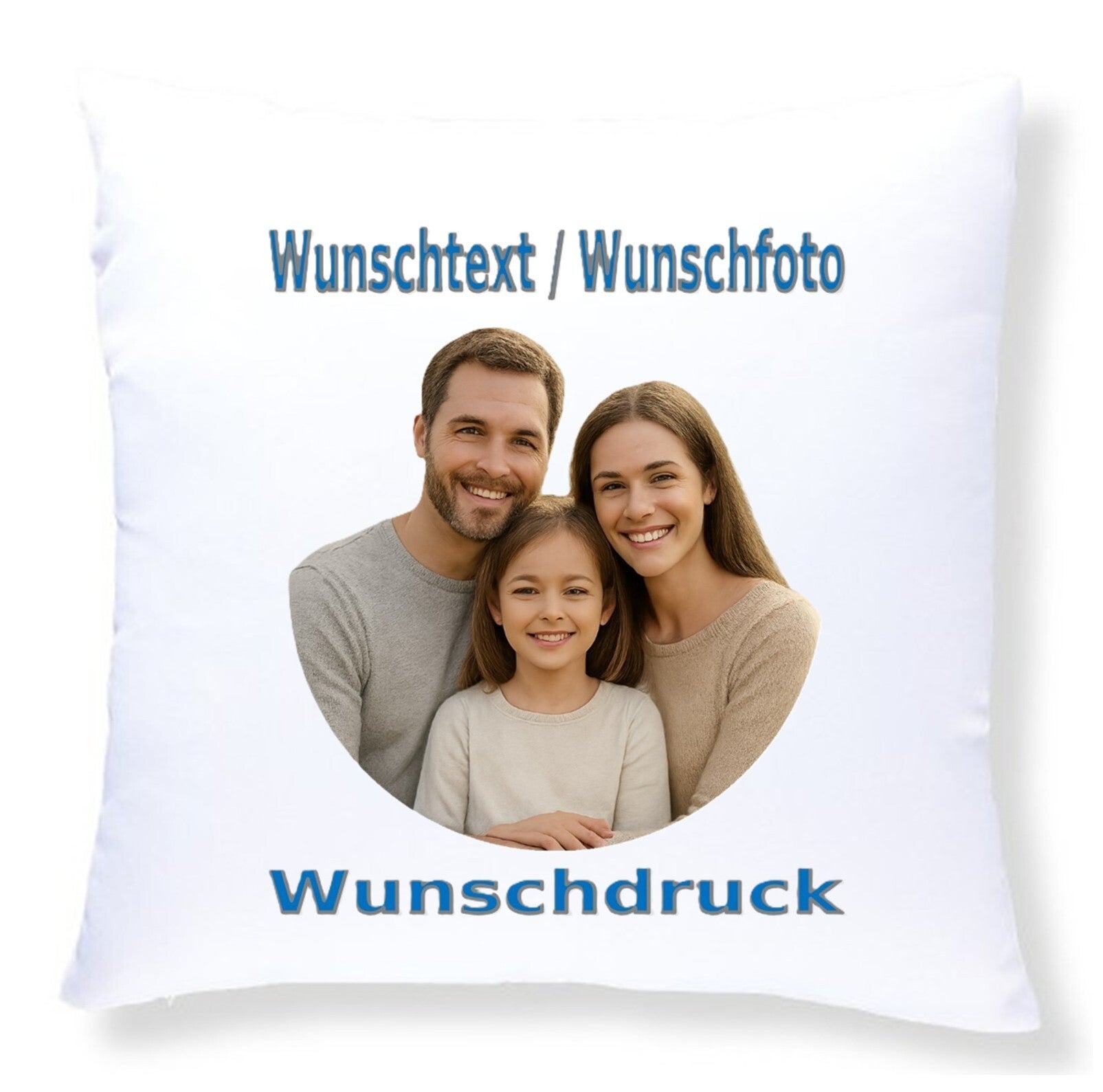 Kissen mit Wunschdruck Weiß