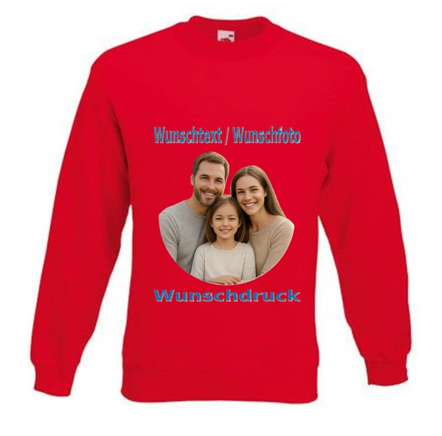 Unisex Pullover mit Wunschdruck Rot