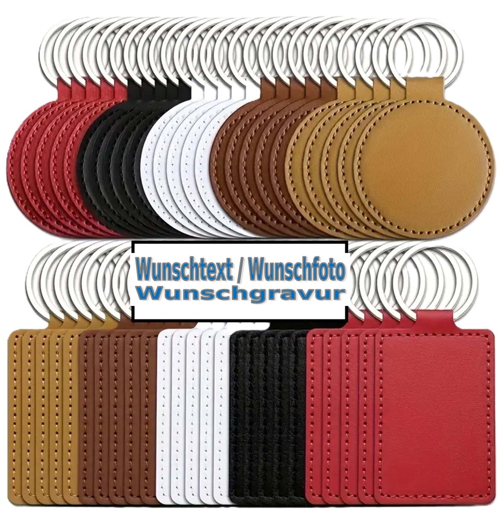Schlüsselanhänger Leder mit Wunschgravur (Variante wählen)