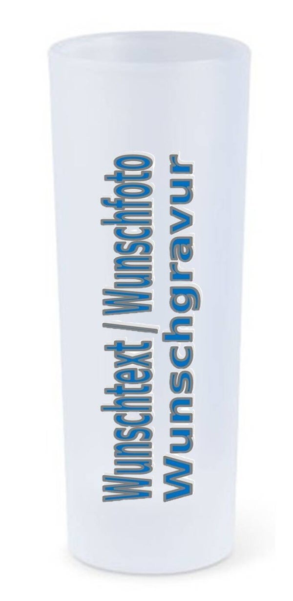 Schnapsglas Milchig mit Wunschgravur