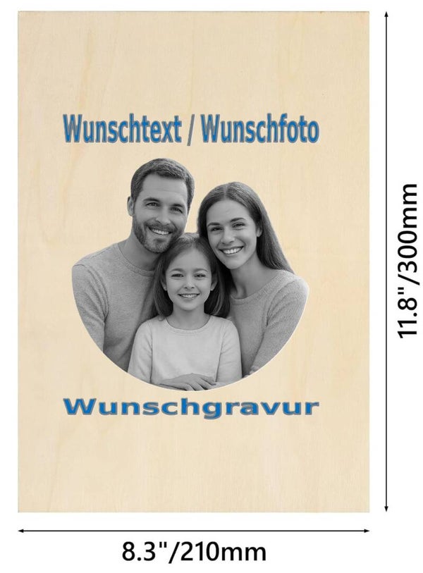 Sperrholz mit Wunschgravur A4