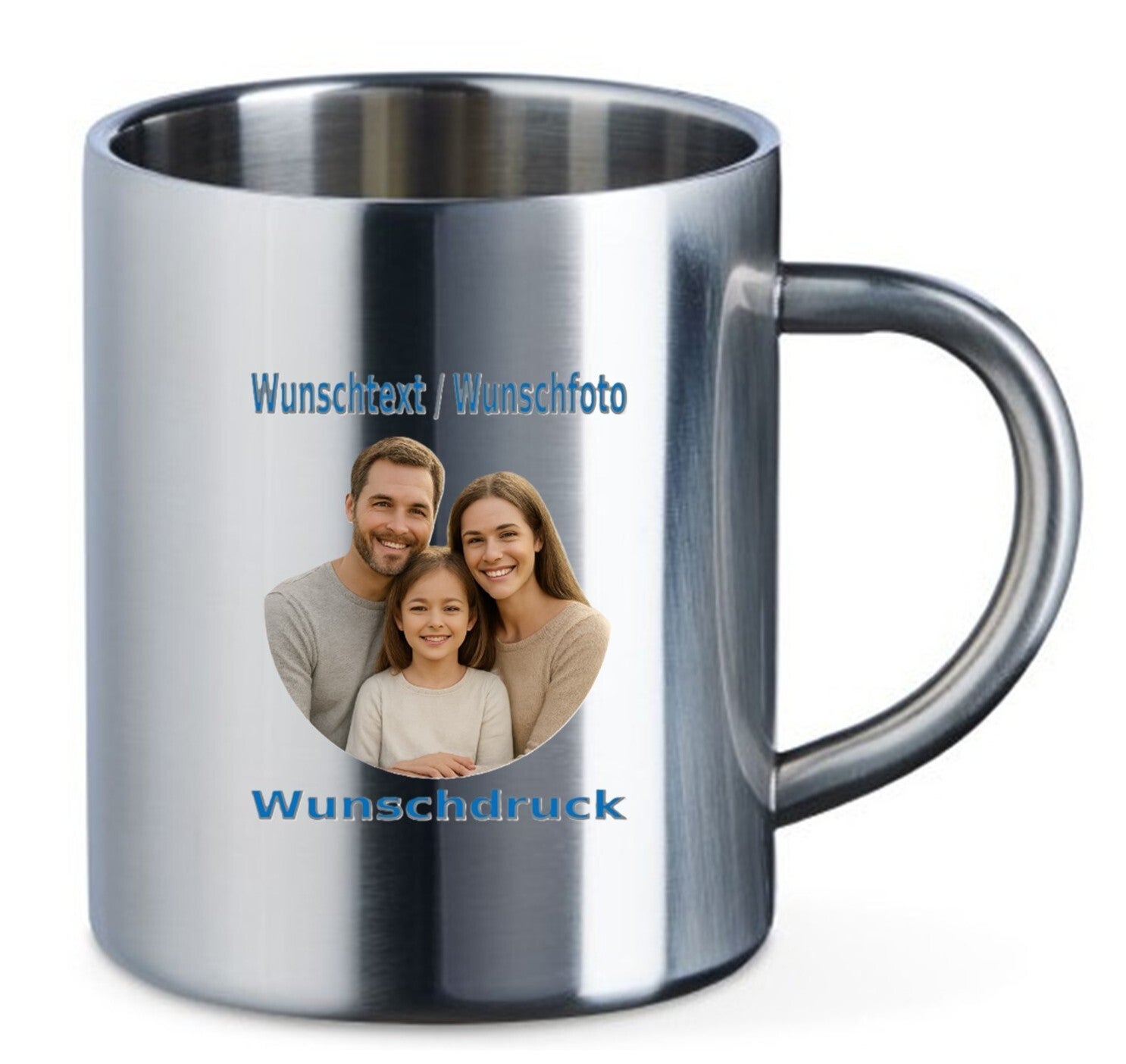 Tasse Edelstahl mit Wunschdruck