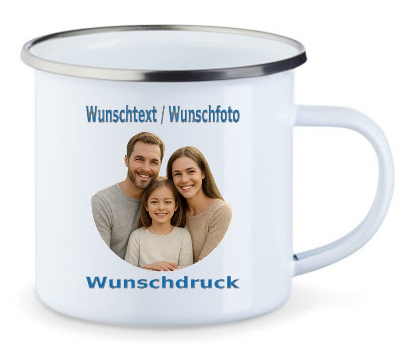 Emaille Tasse mit Wunschdruck