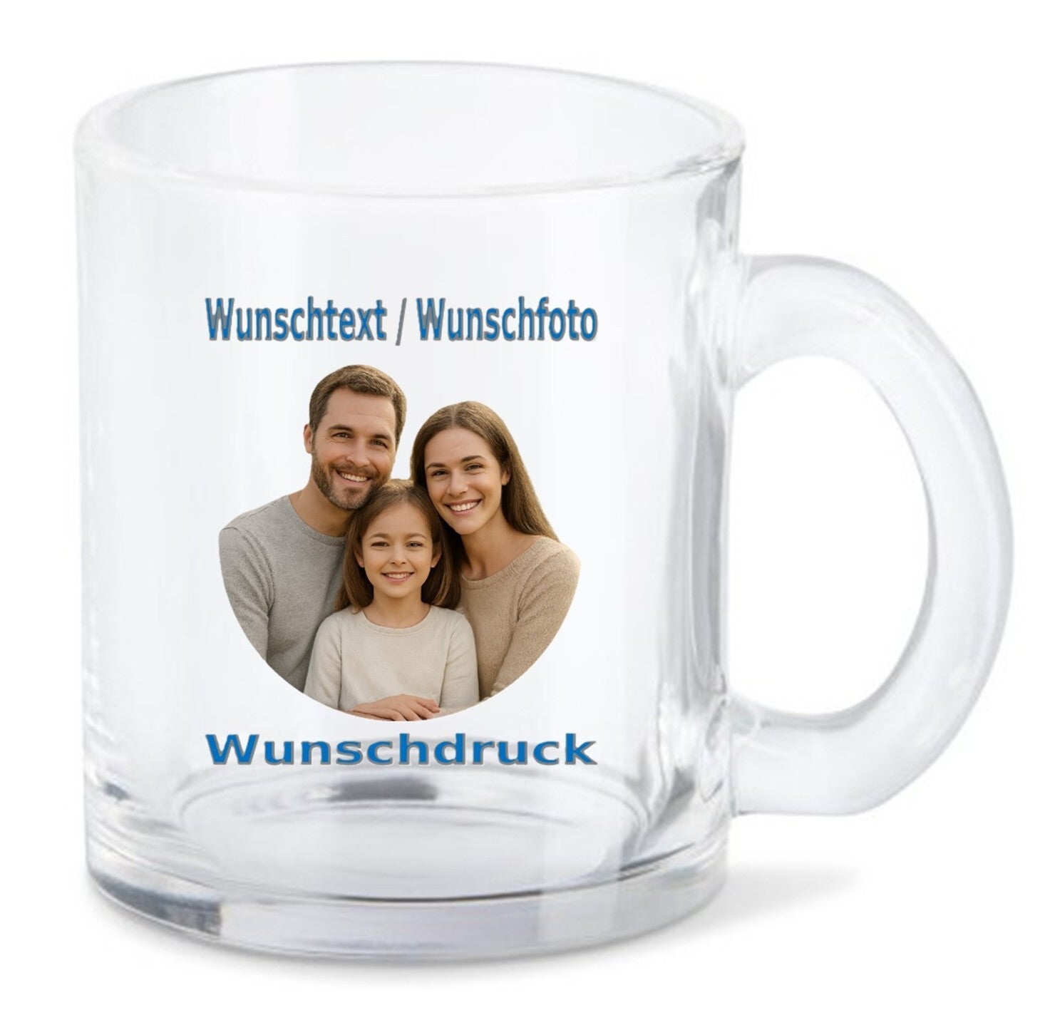 Tasse Glas mit Wunschdruck TNW