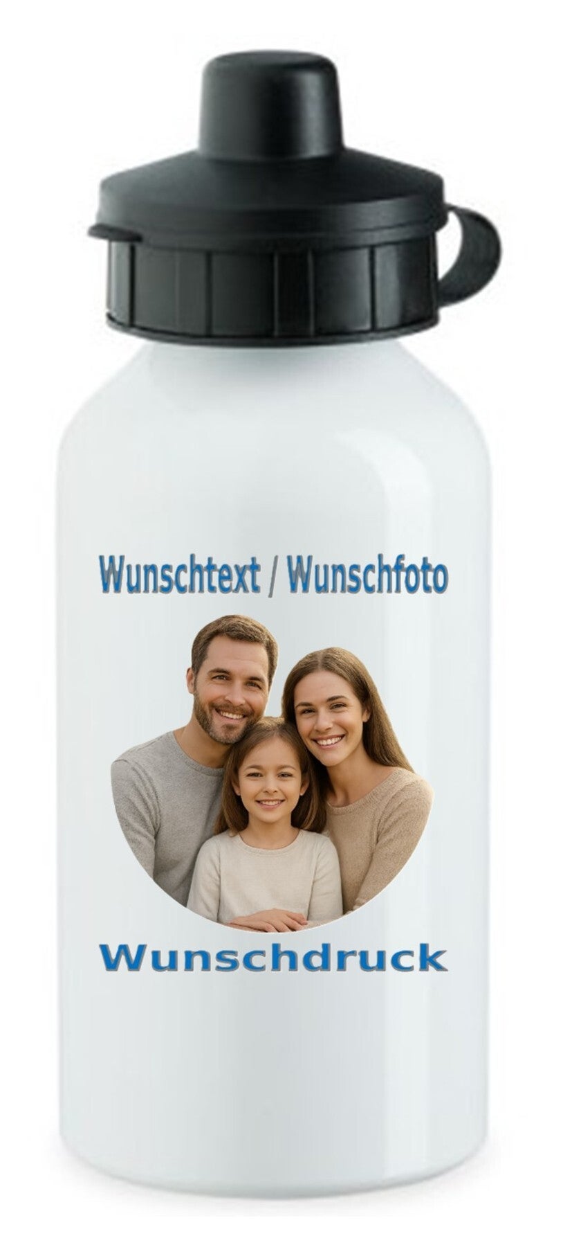 Aluminium Thermoflasche mit Wunschdruck 500ml Weiß