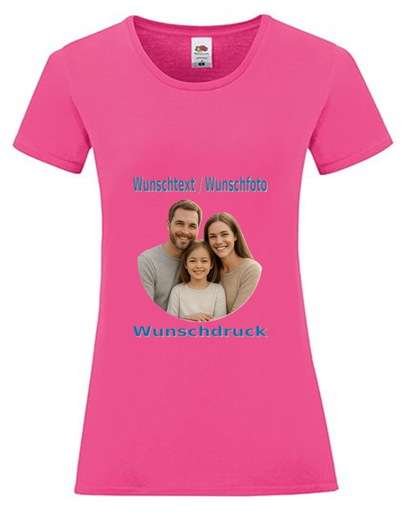 Damen Tshirt mit Wunschdruck Pink