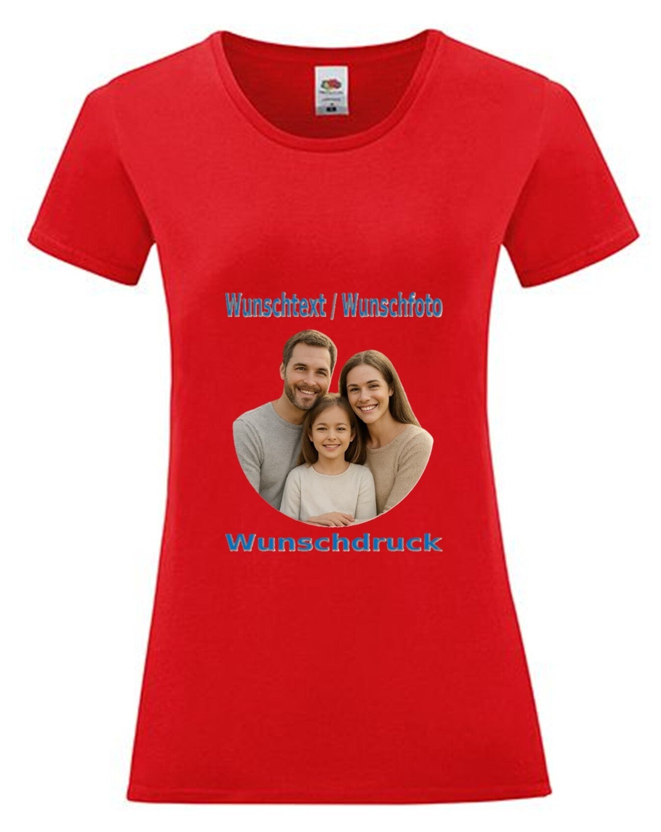 Damen Tshirt mit Wunschdruck Rot