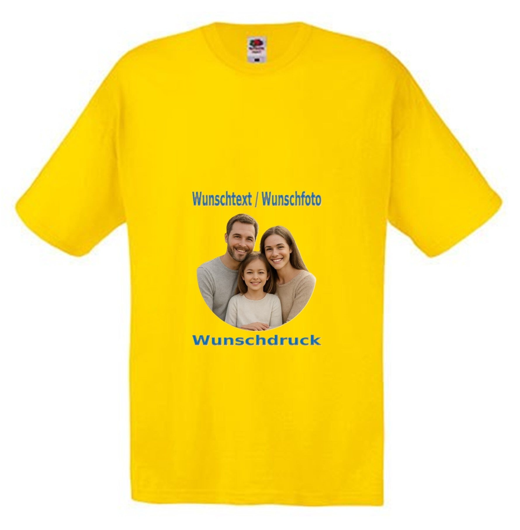 Tshirt Unisex mit Wunschdruck Gelb