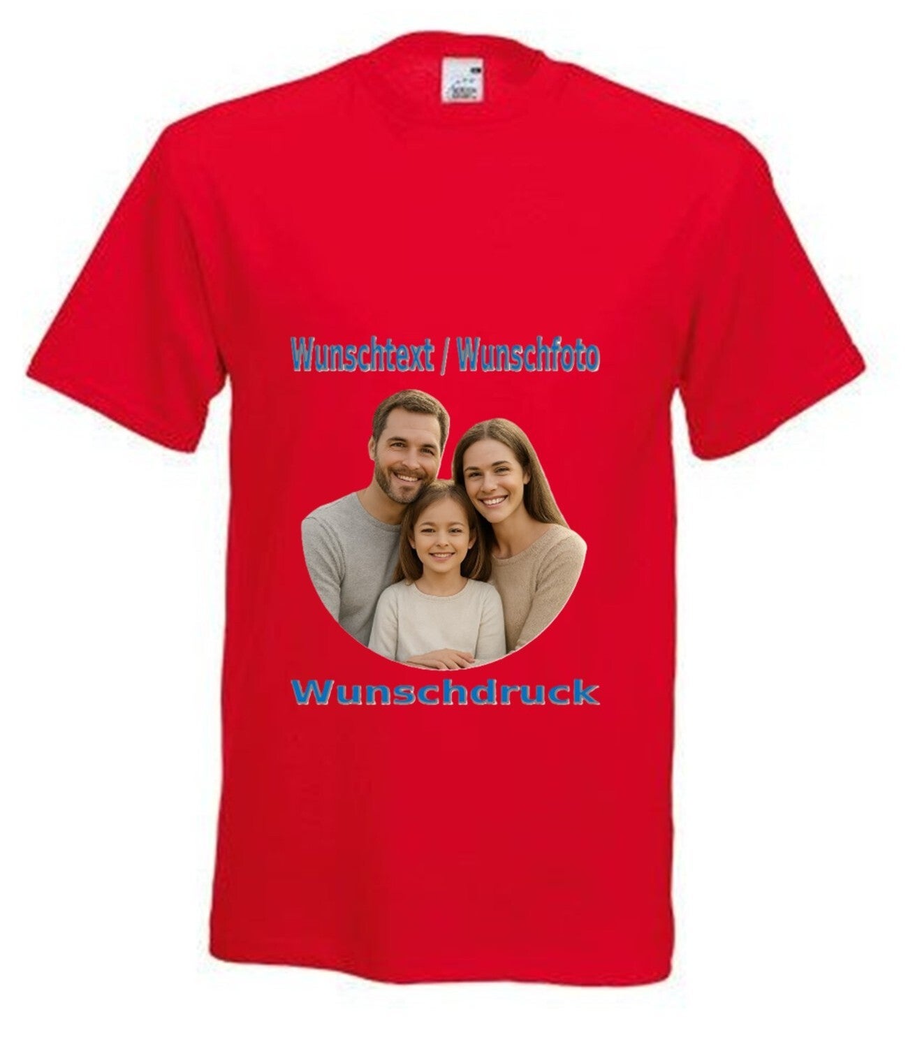 Tshirt Unisex mit Wunschdruck Rot