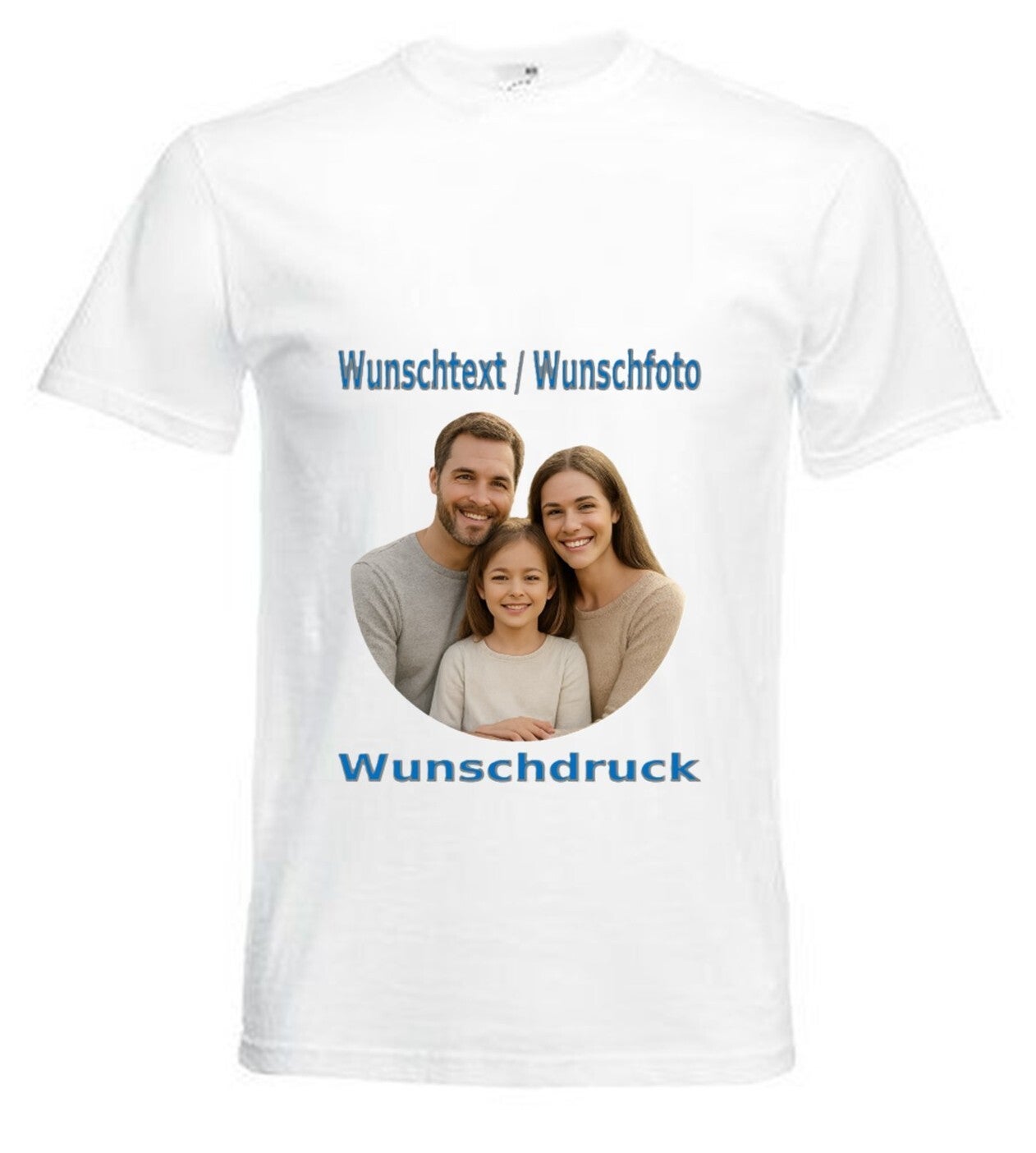 Tshirt Unisex mit Wunschdruck Weiß