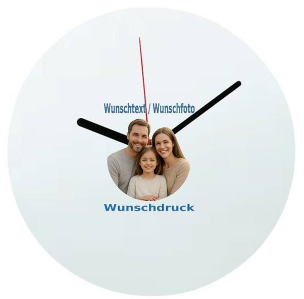 Wanduhr mit Wunschdruck