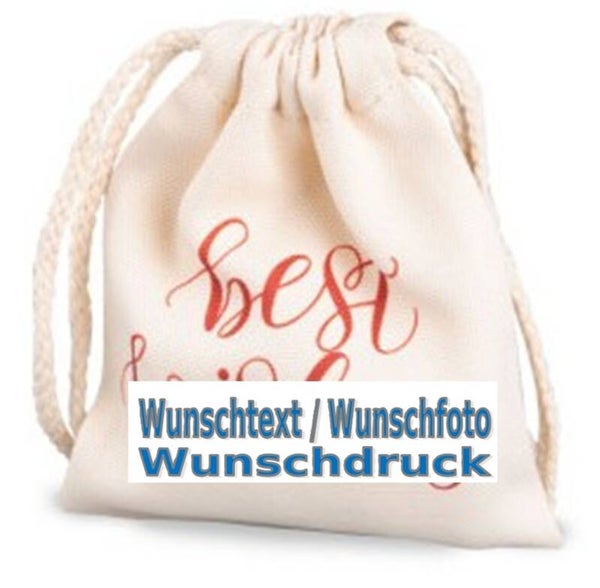 Zuziehbeutel / Turnbeutel mit Wunschdruck