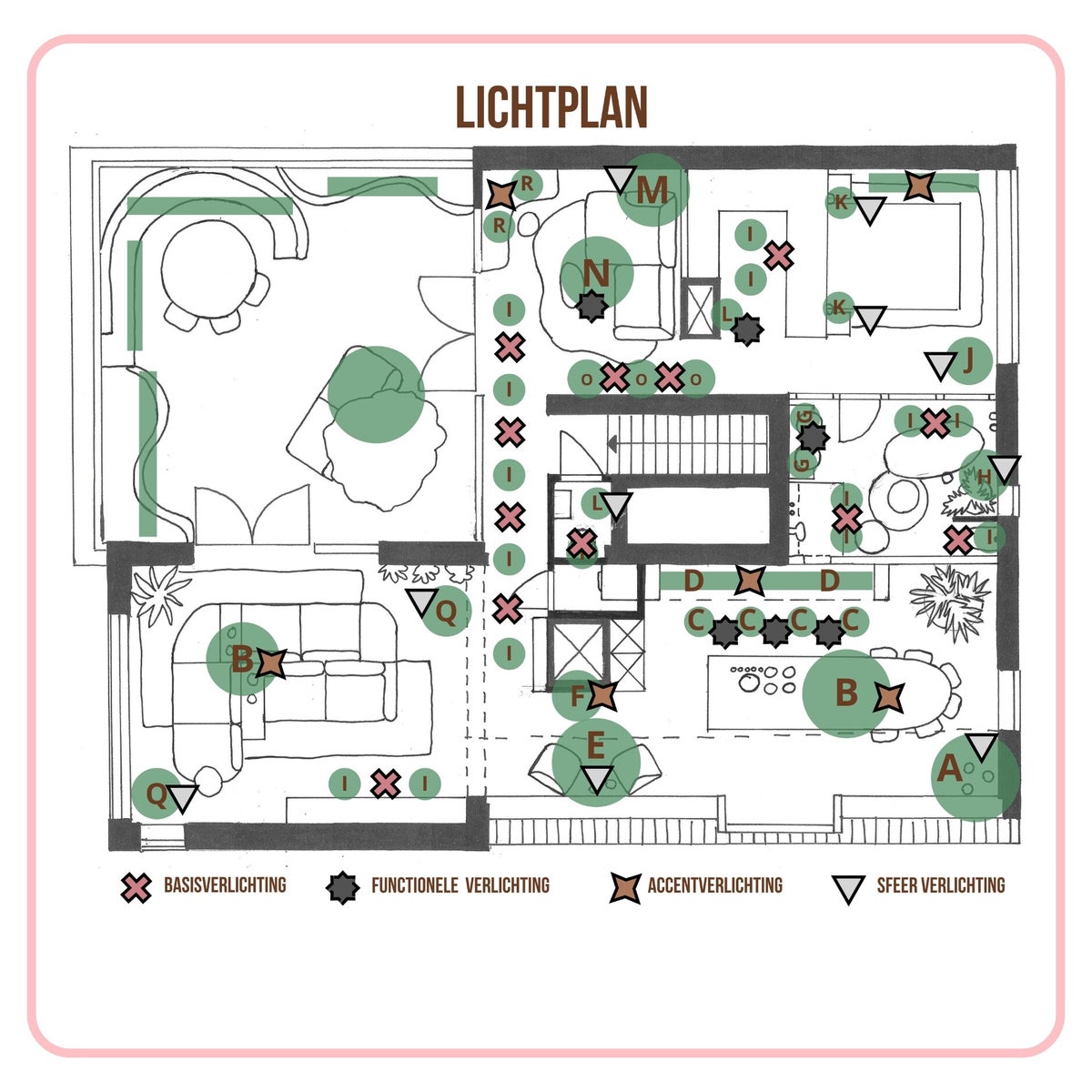 Lichtplan voor interieur Utrecht | Studio Rond De Tafel