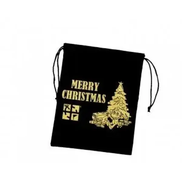 velours cadeauzakje - kerstmis