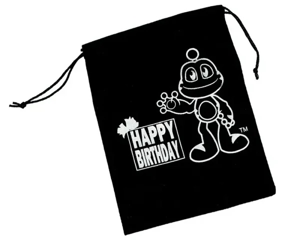 cadeauzakje happy birthday - zilver