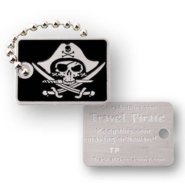 Coins and Pins travel tag - Piraat