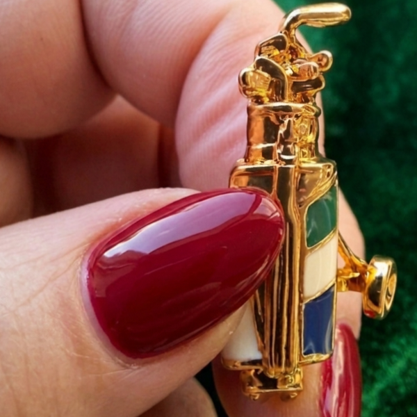 Vintage 1990s Petra Doring, Cabouchon Golf Brooch