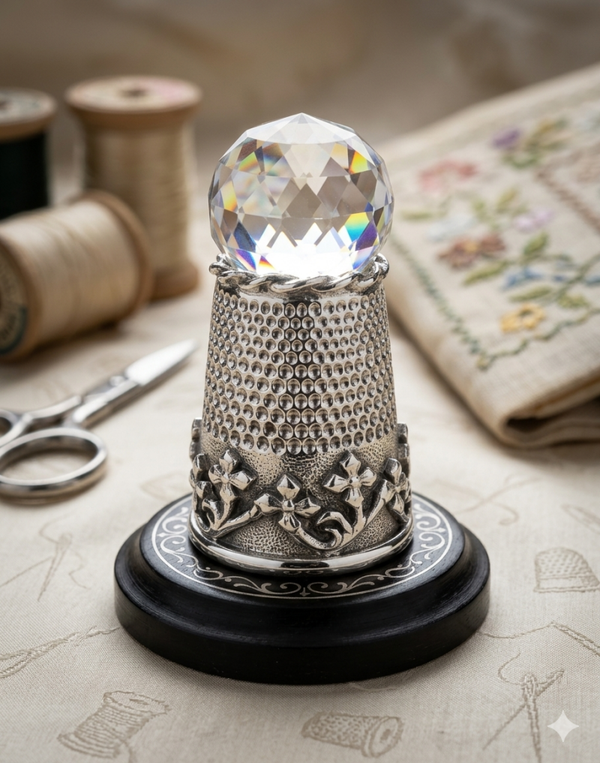 1980s Rare Thimble with Crystal