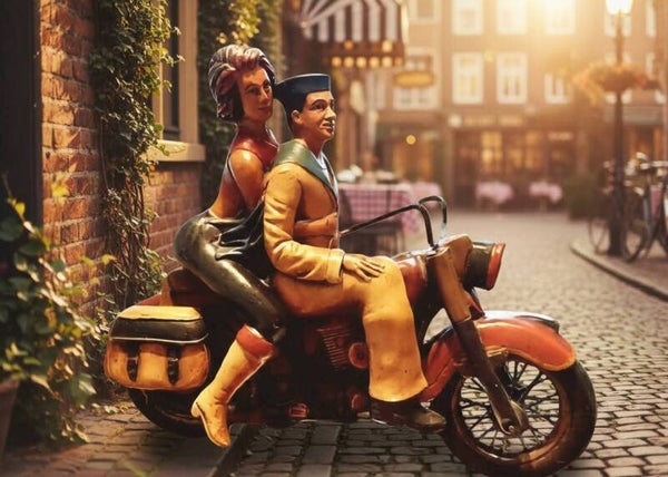 Vintage Past Times Harley Davidson Sculpture